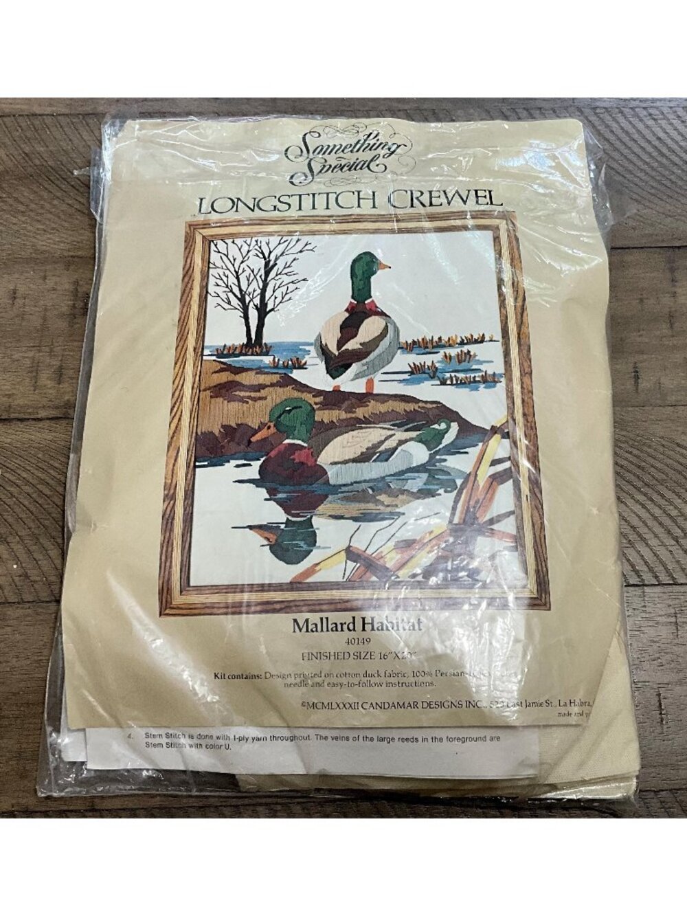 Candamar Designs Something Special  40149 Mallard Habitat Longstitch Crewel